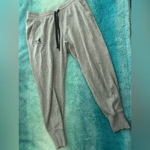 Under Armour UA WOMEN'S RIVAL FLEECE JOGGERS -1356416 GRAY Sz LARGE  *SEE DTLS